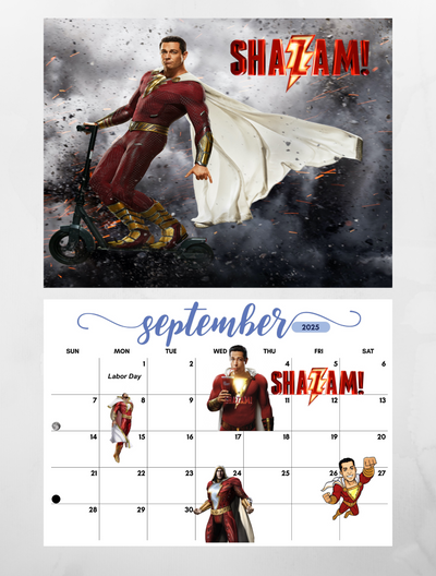 Justice league wall calendar 2025