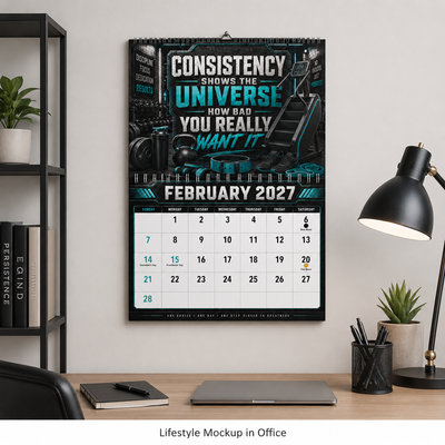 Gym Motivation 2027 Wall Calendar — 12 Months of Discipline, Strength & Results