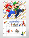 Super Mario Bros 2025 wall Calendar