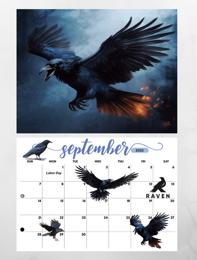 Gargoyles and Ravens 2025 Wall Calendar