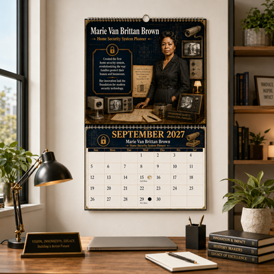 Black Inventors 2027 Wall Calendar — 12 Minds That Changed Everyday Life | 11x17 Spiral-Bound