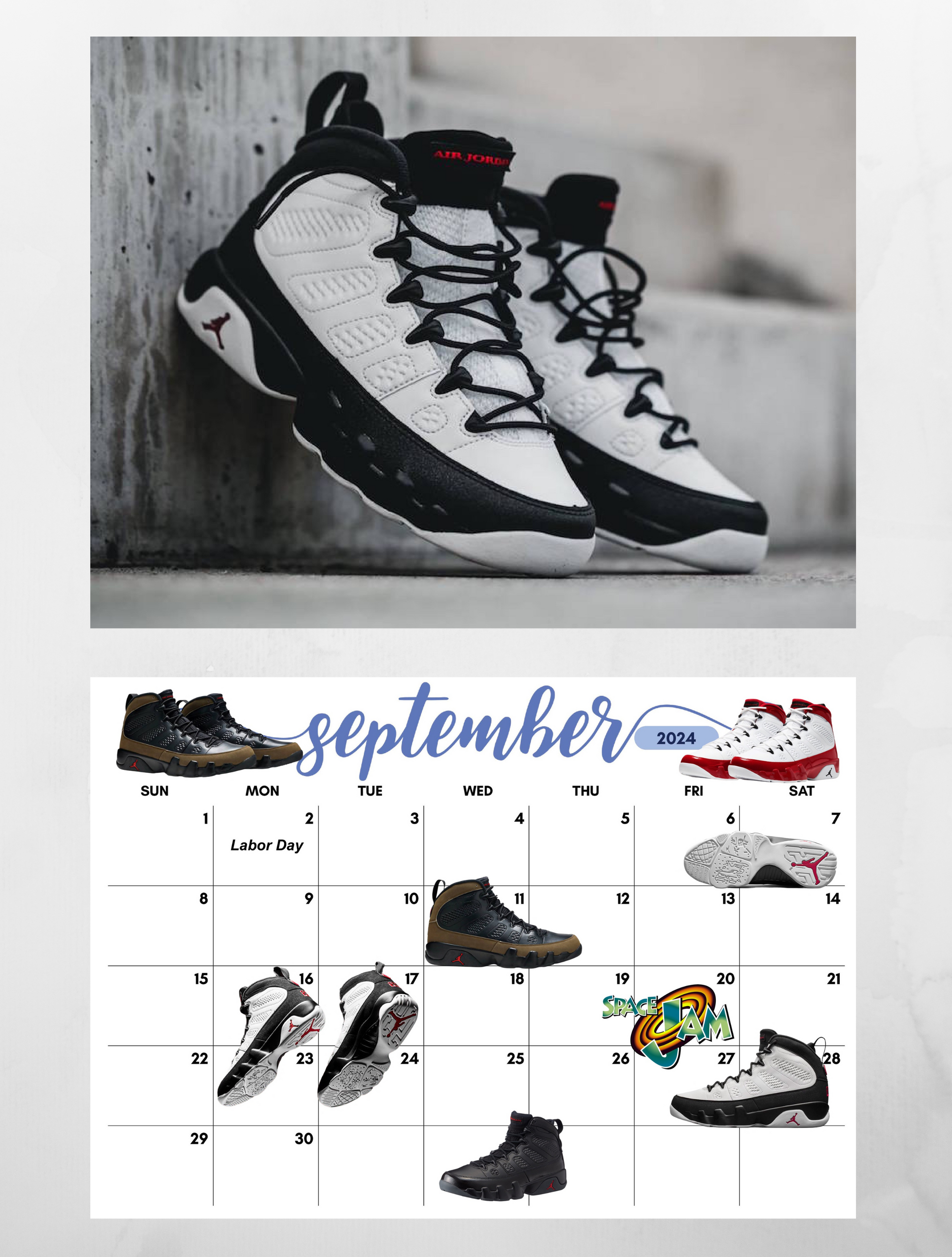 Air hot sale jordan calendar