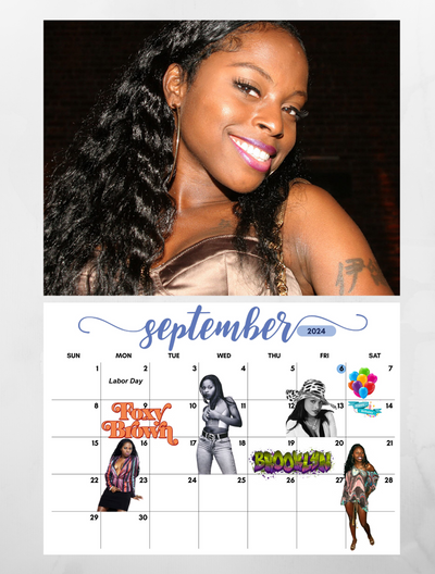 90s women of hip hop wall calendar 2024