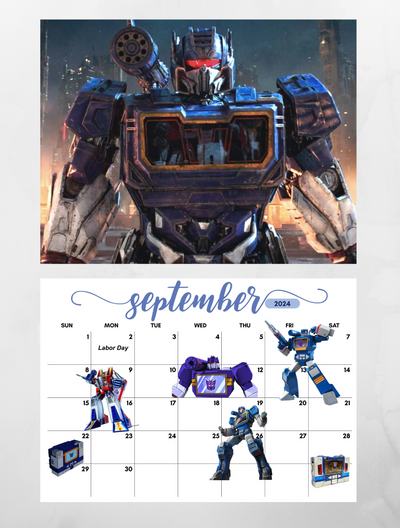 Transformers G1 Wall Calendar 2024