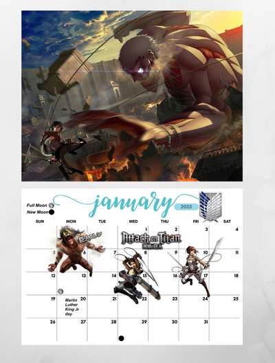 Attack of Titans calendar