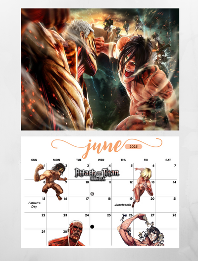 Attack of Titans calendar