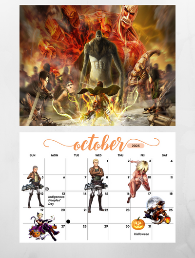 Attack of Titans calendar