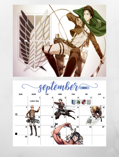 Attack of Titans calendar