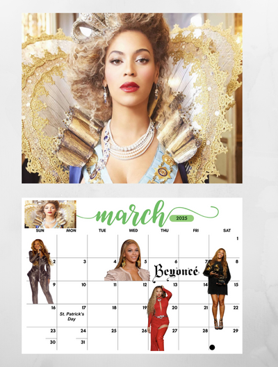 Beyonce calendar 2025