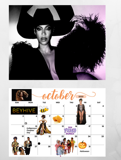 Beyonce calendar 2025