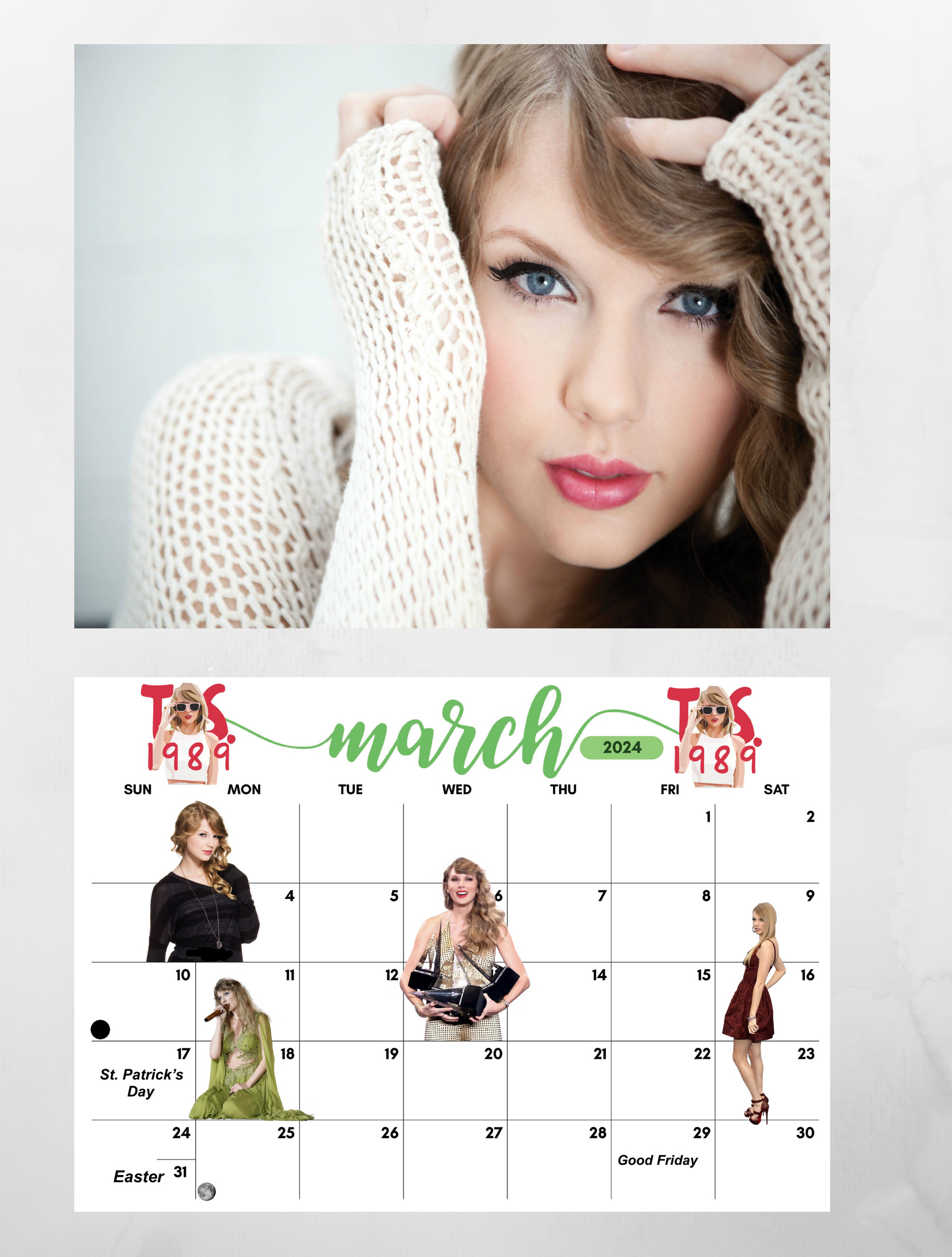 😍🎤📆 2024 Taylor Swift Lyrics Wall Calendar 📆🎶 🌟 Step into