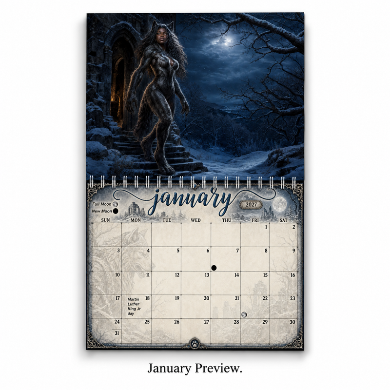 The Moonbound Pack 2027 Wall Calendar