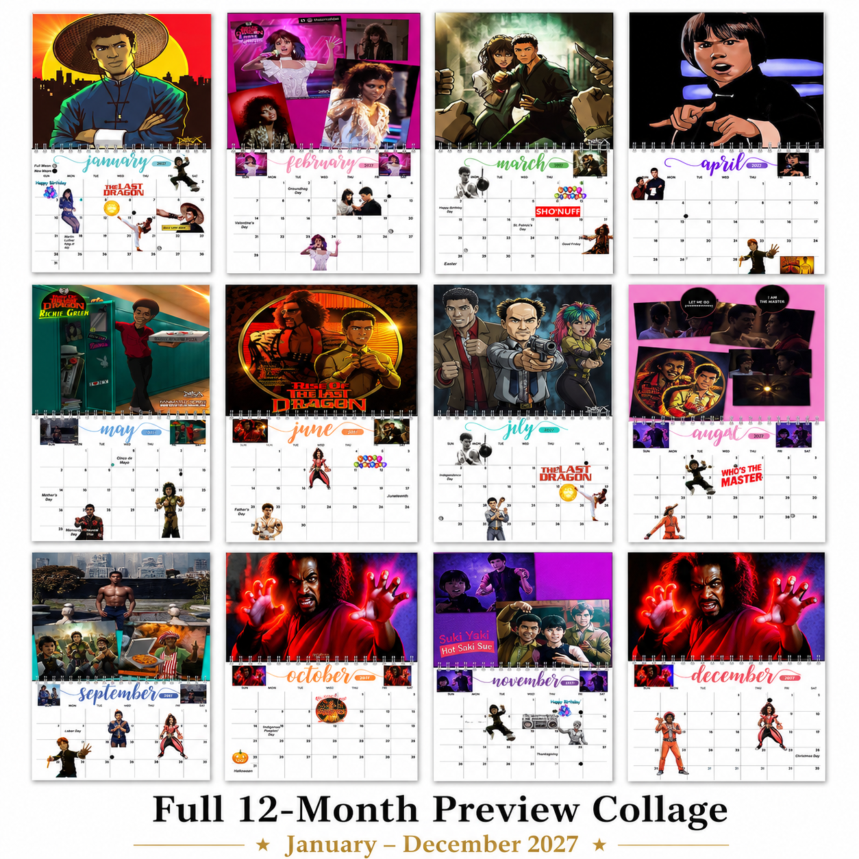 The Last Dragon Wall Calendar 2027