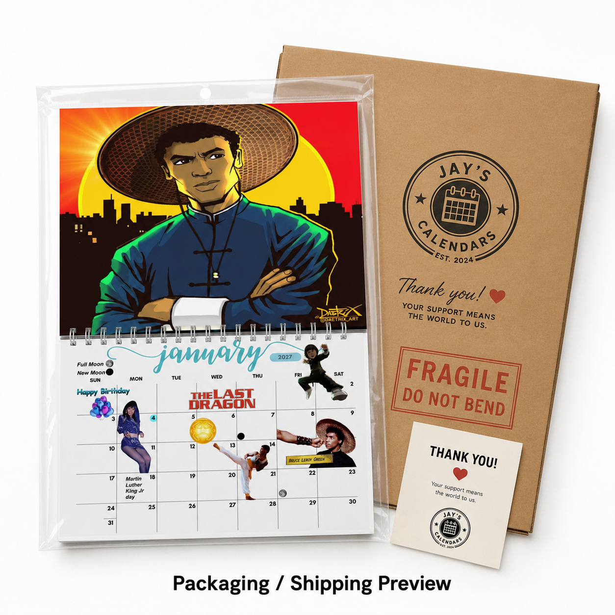 The Last Dragon Wall Calendar 2027