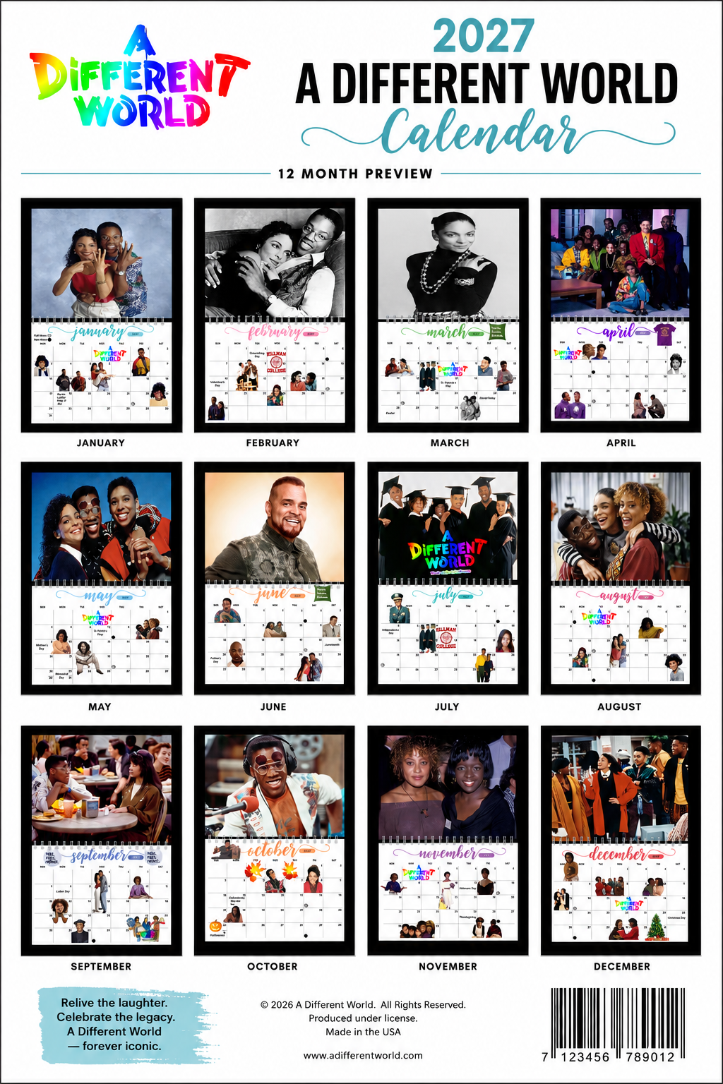 It's A Different World Wall Calendar 2027