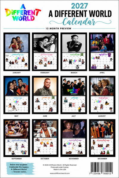 It's A Different World Wall Calendar 2027