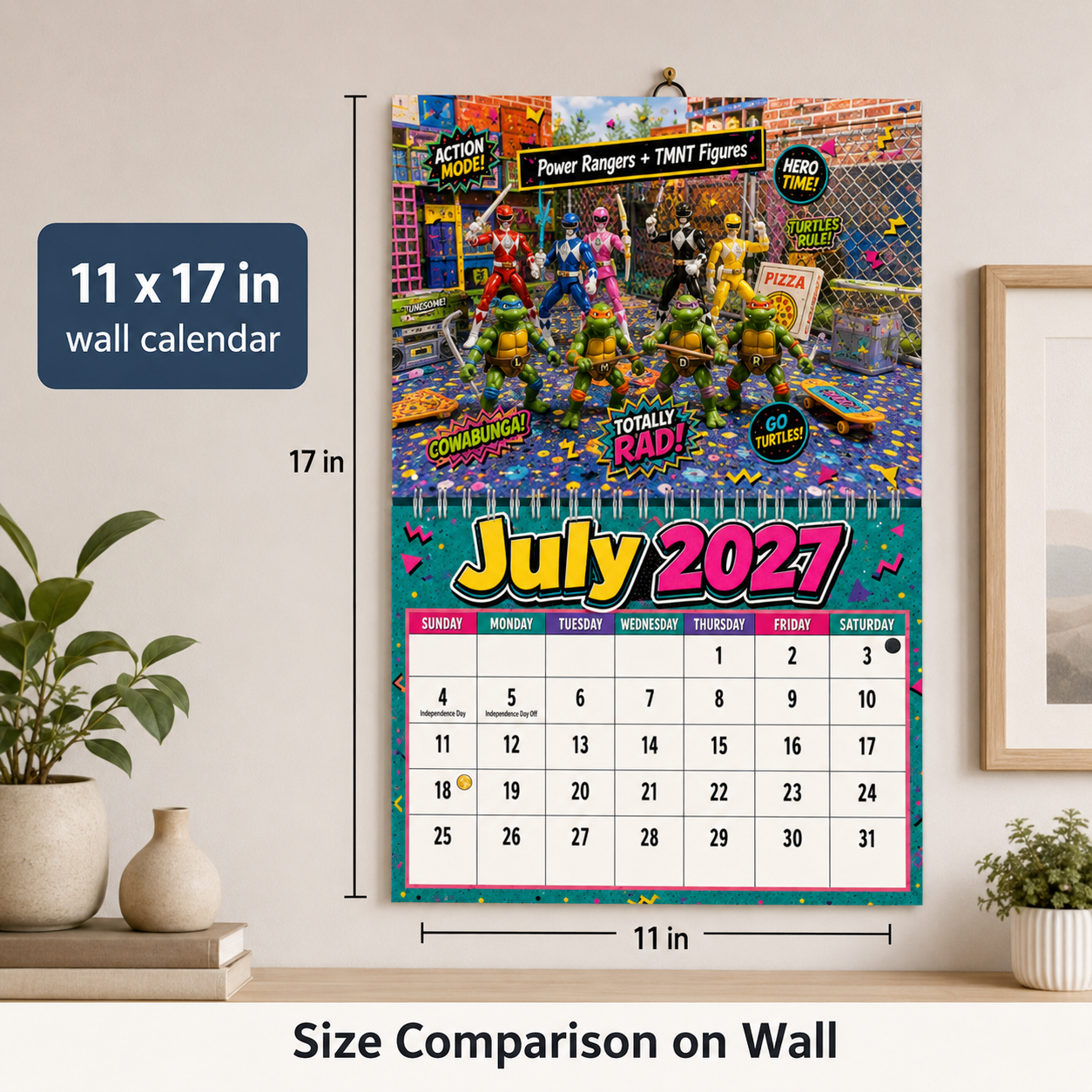 90s Nostalgic Toys Wall Calendar 2027
