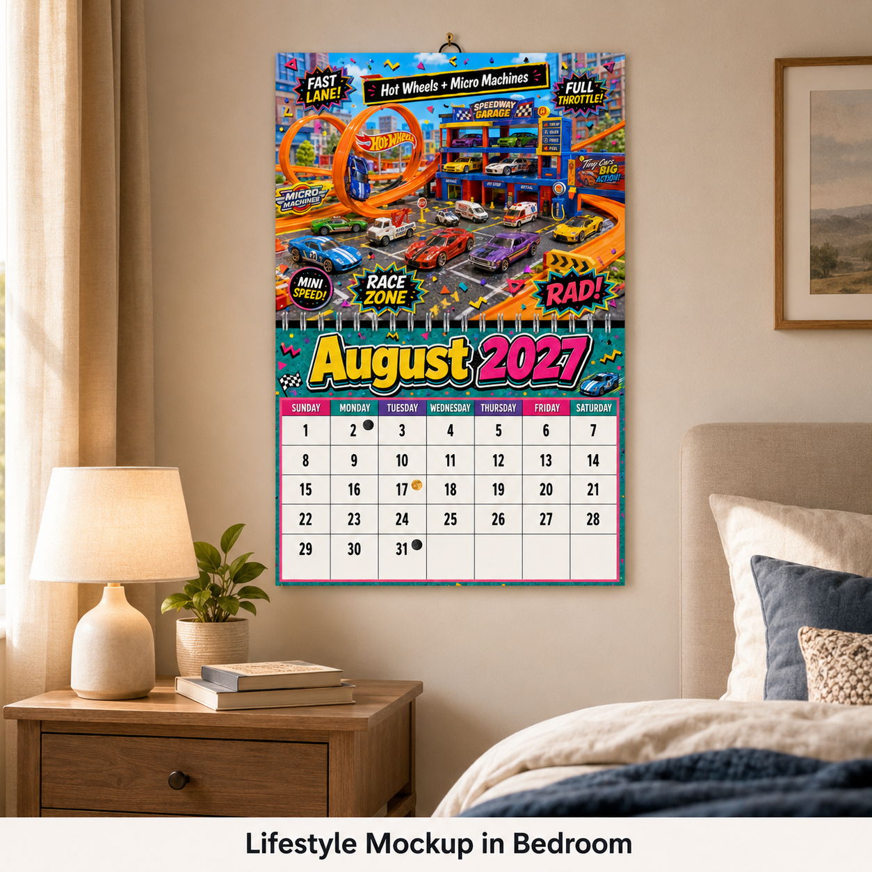 90s Nostalgic Toys Wall Calendar 2027