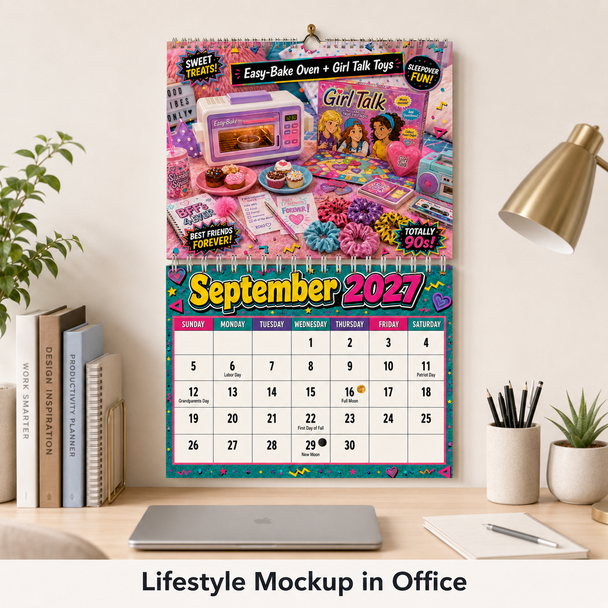 90s Nostalgic Toys Wall Calendar 2027