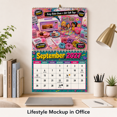 90s Nostalgic Toys Wall Calendar 2027