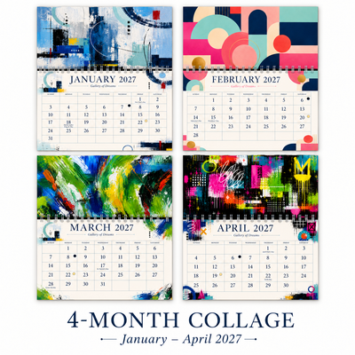 Gallery of Dreams Abstract Art Wall Calendar 2027 monthly artwork page preview — 2027 themed wall calendar by Jays Calendars