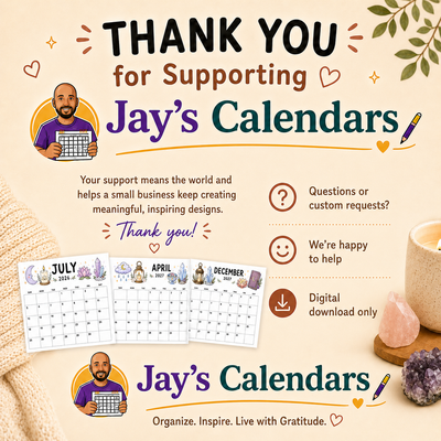 Spiritual Printable Calendar 2026-2027 | 18-Month Instant Digital Download