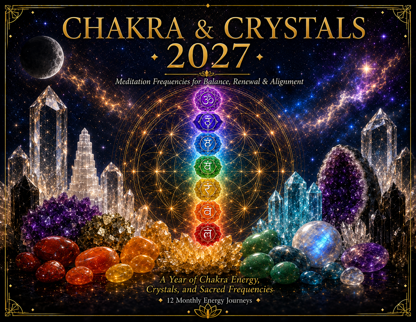 Chakra and Crystals Wall Calendar 2027