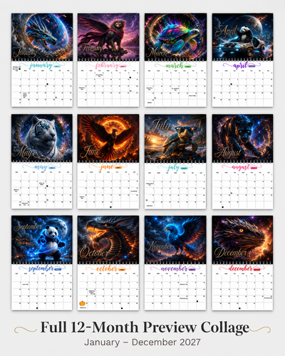 Sacred Animals Wall Calendar 2027