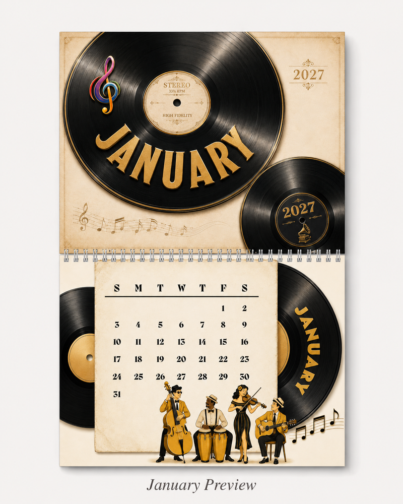 Vinyl Wall Calendar 2027