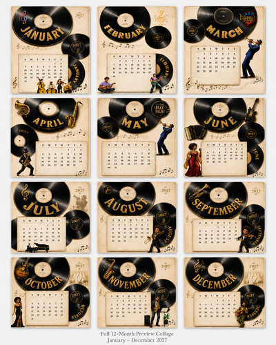 Vinyl Wall Calendar 2027