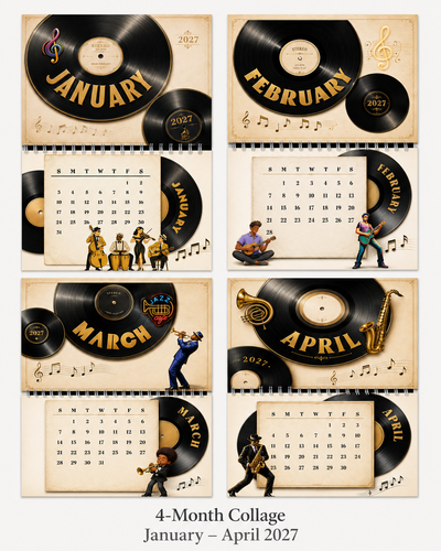 Vinyl Wall Calendar 2027