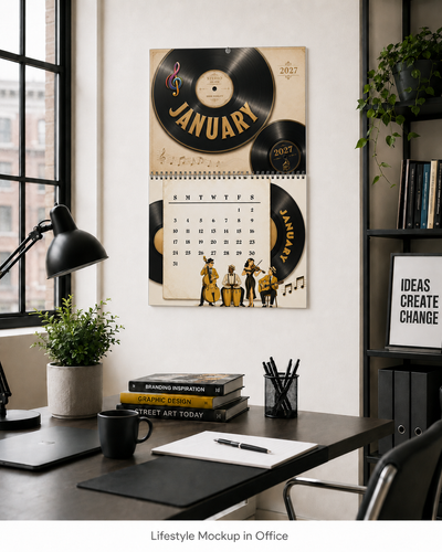 Vinyl Wall Calendar 2027