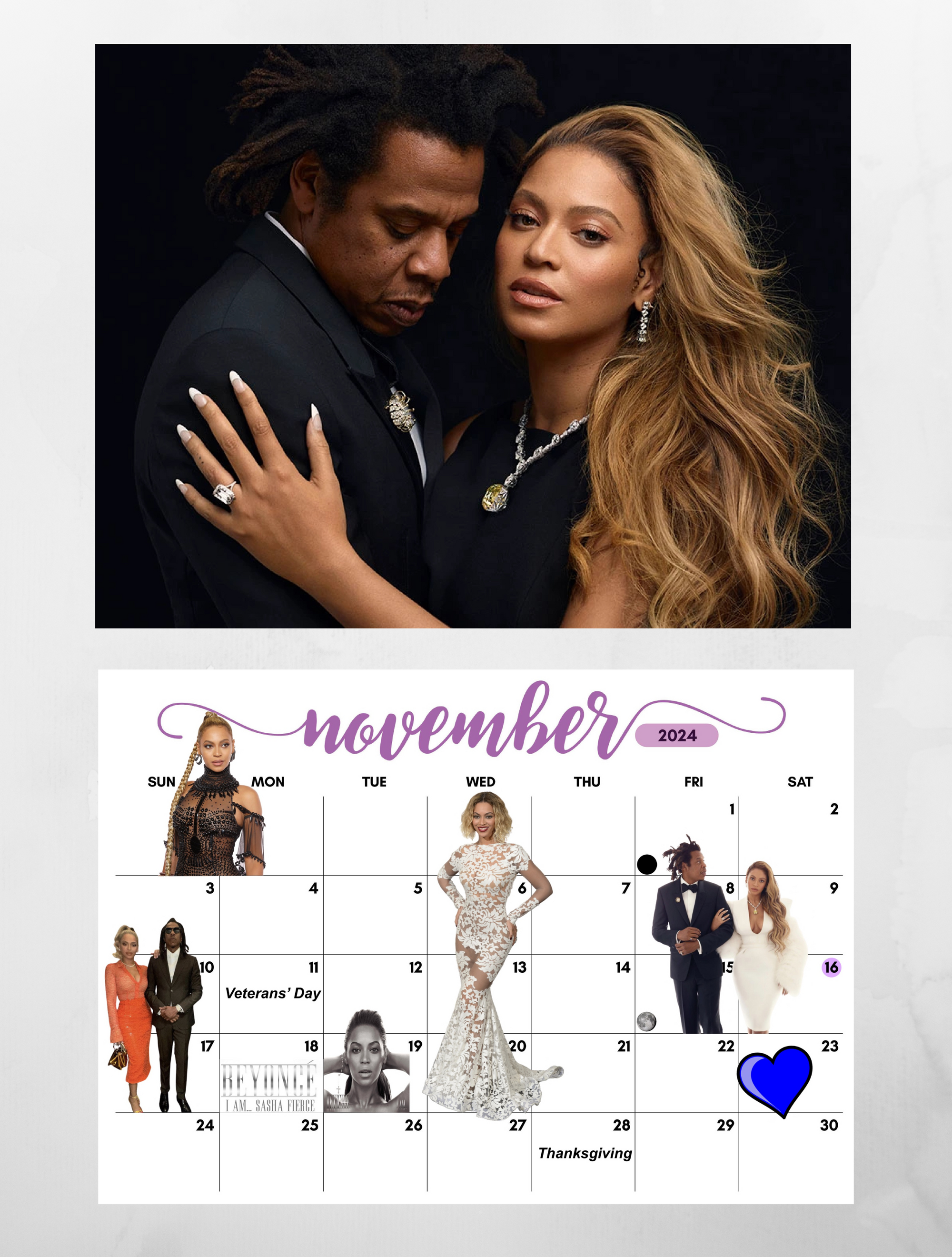 Beyonce Calendar November