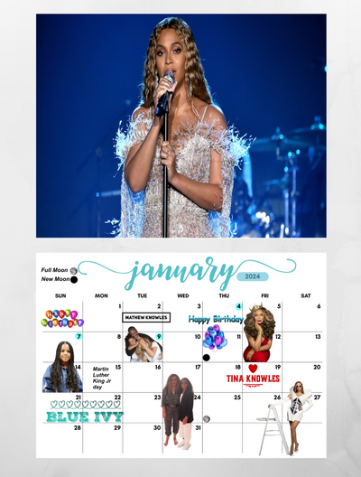 Beyoncé Wall Calendar 2024