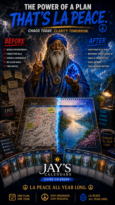 The Power of a Plan - That's La Peace - Chaos to Clarity Wall Calendar Art