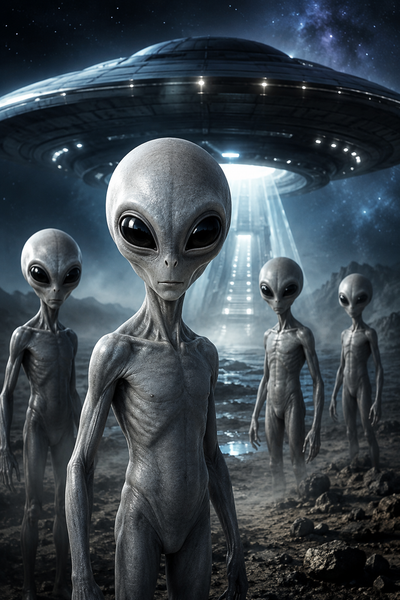 Alien Races 2027 - Classic Grays with UFO