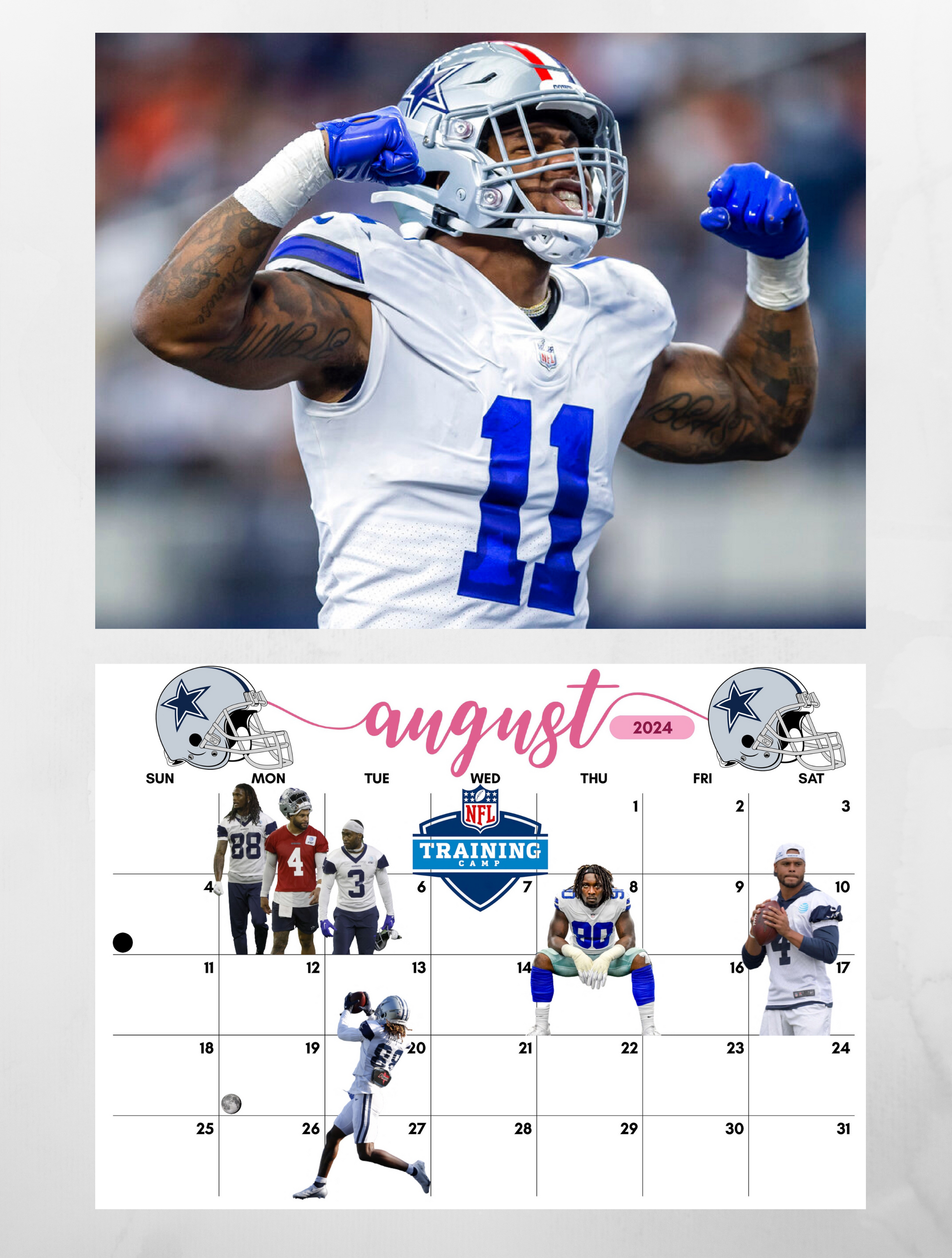 Dallas Cowboys 2023 Wall Calendar - 12 x 12 Inch