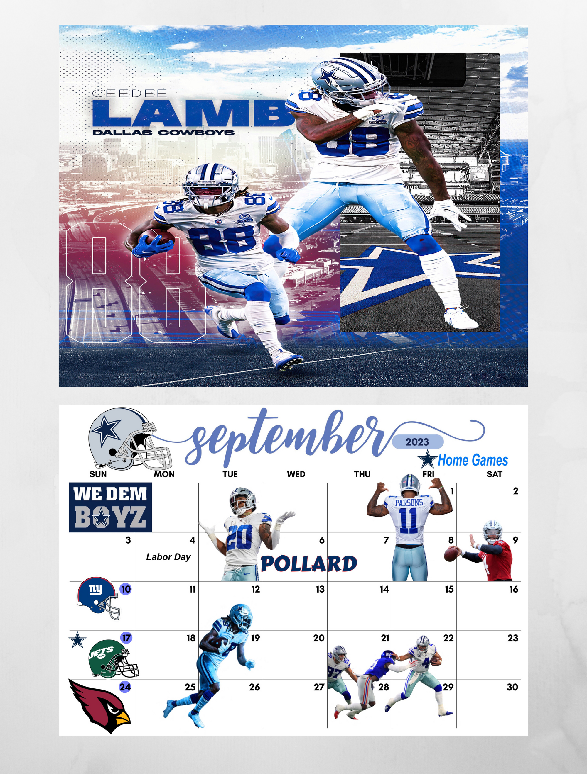 Dallas Cowboys Wall Calendar 2023 -2024 - Jays Calendars